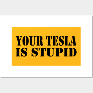 Your Tesla is Stupid... Posters and Art